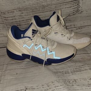 Adidas Cream and Navy Athletic Shoes